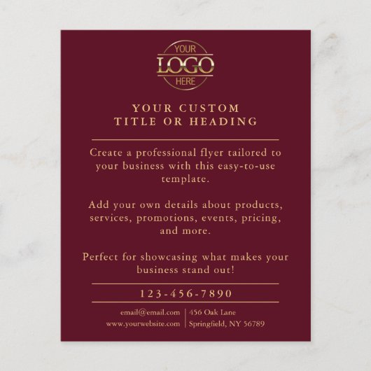 Stilvolle Werbeaktion für das Rote Unternehmen Bur Flyer (Vorne)