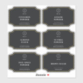 Stilvolle Werbefläche für Black Company-Logos Aufkleber (Blatt)