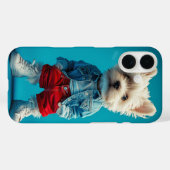 Stilvolle Westie Pup in Denim und Sneakers Case-Mate iPhone Hülle (Rückseite (Horizontal))