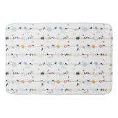 Stilvolle Whimsical Fun Black Birds & Blume Badematte (Vorderseite)
