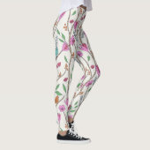 Stilvolle Whimsikale Vögel und Blume Leggings (Rechts)