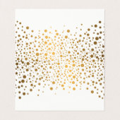 Stilvolle White and Gold Confetti | PLATZKARTEN Visitenkarten (Innenseite Aufgefaltet)