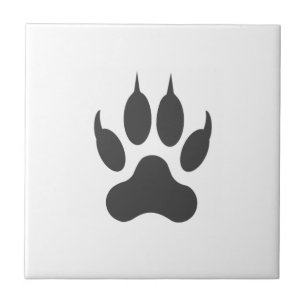 Stilvolle White Black Animal Lion Tiger Paw Fliese