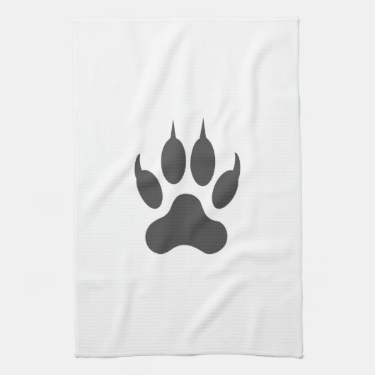 Stilvolle White Black Animal Lion Tiger Paw Geschirrtuch (Vertikal)