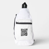 Stilvolle White Cut Sew Sling Bag mit QR Code (Vorderseite)