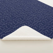 Stilvolle White Fish Pattern Sea Theme Throw Blank Sherpadecke (3/4)