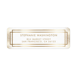 Stilvolle White & Gold Border Wedding