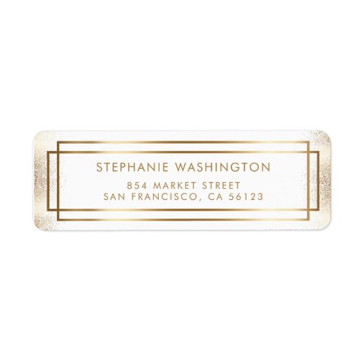 Stilvolle White & Gold Border Wedding (Vorne)