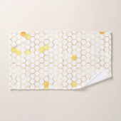 Stilvolle White Gold Honeycomb Badhandtuch Set (Handtuch)