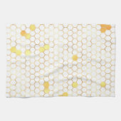Stilvolle White Gold Honeycomb Geschirrtuch (Horizontal)