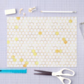 Stilvolle White Gold Honeycomb Seidenpapier (Handwerk)