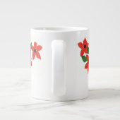 Stilvolle White Jumbo Tasse mit Roten Blume (Rückseite)