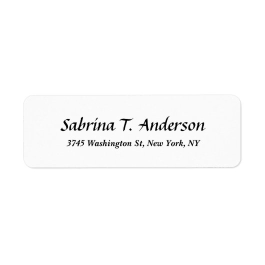 Stilvolle White Modern Beruflich Elegante Schrift (Vorne)