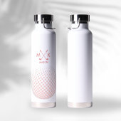 Stilvolle White Pink Modern Golf Ball Monogram Trinkflasche