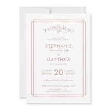 Stilvolle White & Rose Gold Mountain Wedding