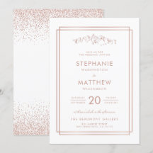 Stilvolle White & Rose Gold Mountain Wedding