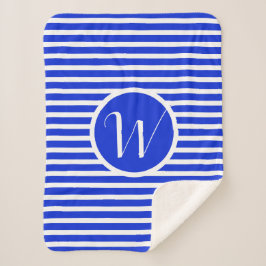 Stilvolle White Stripes W Monogram Gewindesteigung Sherpadecke