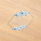 Stilvolle Wildblume Blue Garden Bestätigung Acryleinladungen (Ablage )