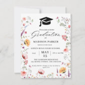 Stilvolle Wildblume Der Abschluss Meadow Garden lä Dankeskarte (Vorderseite)