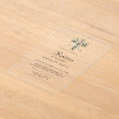 Stilvolle Wildblume Garden Baptim Acryleinladungen (Ablage )