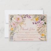 Stilvolle Wildblume Meadow Garden Abschluss Dankeskarte (Vorderseite)