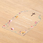 Stilvolle Wildblume Meadow Garden-Bestätigung Acryleinladungen (Ablage )