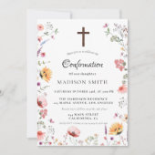 Stilvolle Wildblume Meadow Garden-Bestätigung Einladung (Vorderseite)