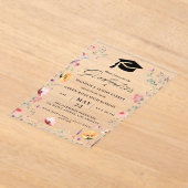 Stilvolle Wildblume Meadow Garden Twin Abschluss Acryleinladungen (Ablage )