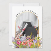 Stilvolle Wildblumen Frühjahr Abschluss Einladung (Rückseite)