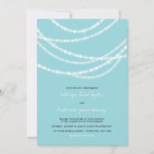 Stilvolle Winter Glitzern Glow Wedding 2in1 Einlad Einladung (Vorderseite)