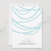 Stilvolle Winter Glitzern Glow Wedding 2in1 Einlad Einladung (Rückseite)