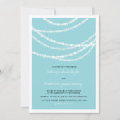 Stilvolle Winter Glitzern Glow Wedding 2in1 Einlad Einladung (Vorderseite)