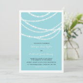 Stilvolle Winter Glitzern Glow Wedding 2in1 Einlad Einladung (Stehend Vorderseite)