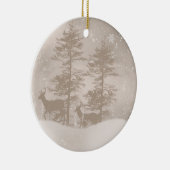 Stilvolle Winter-Landschaft mit Keramikornament (Rechts)