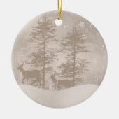 Stilvolle Winter-Landschaft mit Keramikornament (Vorne)