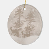 Stilvolle Winter-Landschaft mit Keramikornament (Links)