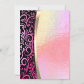 Stilvolle Wirbel Glas, hohe Absätze, Ruhestand Einladung (Rückseite)