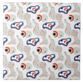 Stilvolle Wirbel und Abstrakte Curbs Muster Fliese (Vorderseite)