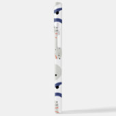 Stilvolle Wirbel und Abstrakte Curbs Muster iPhone Hülle (Linke Seite)