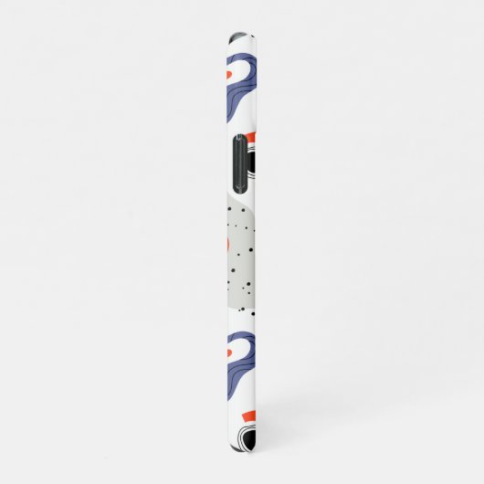 Stilvolle Wirbel und Abstrakte Curbs Muster iPhone Hülle (Rechte Seite)