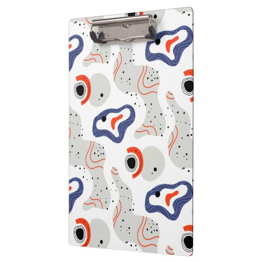 Stilvolle Wirbel und Abstrakte Curbs Muster Klemmbrett (Links)