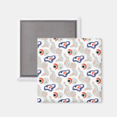 Stilvolle Wirbel und Abstrakte Curbs Muster Magnet (Vorderseite/Rückseite)