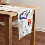 Stilvolle Wirbel und Abstrakte Curbs Muster Mittelgroßer Tischläufer (Beispiel)