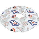 Stilvolle Wirbel und Abstrakte Curbs Muster Polyester Weihnachtsbaumdecke (Schrägansicht)