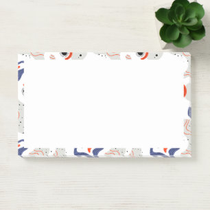 Stilvolle Wirbel und Abstrakte Curbs Muster Post-it Klebezettel