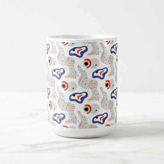 Stilvolle Wirbel und Abstrakte Curbs Muster Verwandlungstasse (Zentrum)