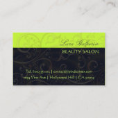 Stilvolle Wirbel Visitenkarten Visitenkarte (Rückseite)