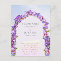 Stilvolle Wisteria Watercolor Einladung zur Hochze