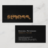 Stilvolle Wood Pattern Trainer Fitness Business Ca Visitenkarte (Vorne/Hinten)