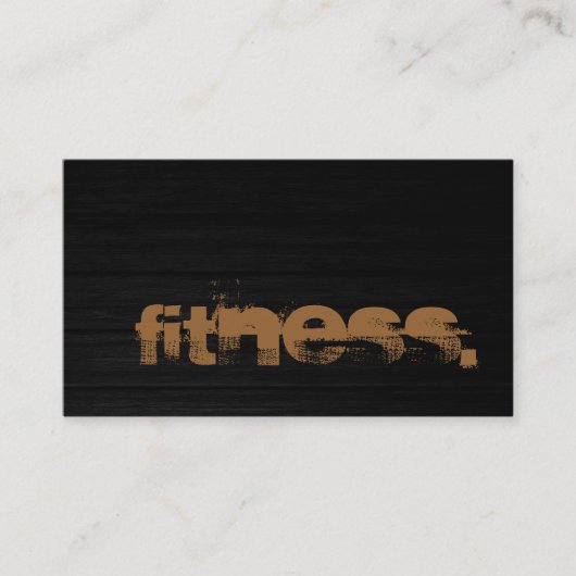 Stilvolle Wood Pattern Trainer Fitness Business Ca Visitenkarte (Vorderseite)